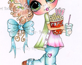 INSTANT DOWMLOAD Digital Digi Stamps Big Eye Big Head Dolls Digi Img098 Best Besties Forever By Sherri Baldy