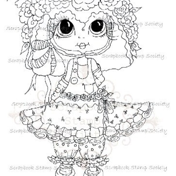 INSTANT DOWNLOAD Digital Digi Stamps Big Eye Big Head Dolls Digi  My - Besties  Messy Bessy IMG697 By Sherri Baldy