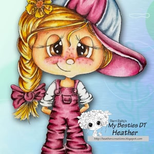 DESCARGA INMEDIATA Sellos digitales Digi Muñecas de ojos grandes y cabezas grandes Digi Lil Rascals IMG506 Por Sherri Baldy