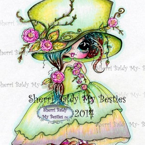 INSTANT DOWNLOAD Digital Digi Stamps Big Eye Big Head Dolls Digi Josephina By Sherri Baldy image 1