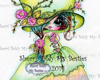 INSTANT DOWNLOAD Digital Digi Stamps Big Eye Big Head Dolls Digi  Josephina By Sherri Baldy
