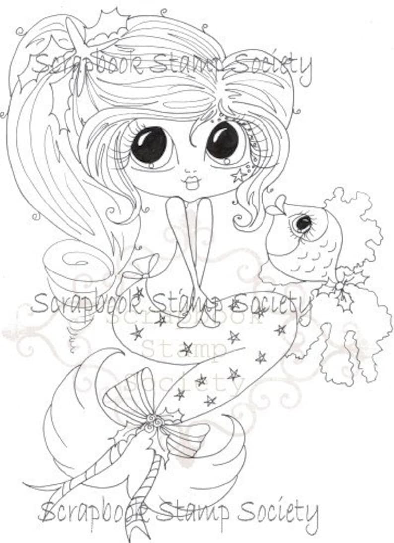 INSTANT DOWNLOAD Digital Digi Stamps Big Eye 441 Besties Big Head Dolls Digi By Sherri Baldy image 2