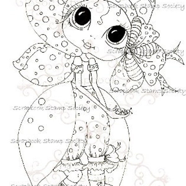 INSTANT DOWNLOAD Digital Digi Stamps Big Eye Big Head Dolls Digi  Fiddle Dee Bee Besties By Sherri Baldy