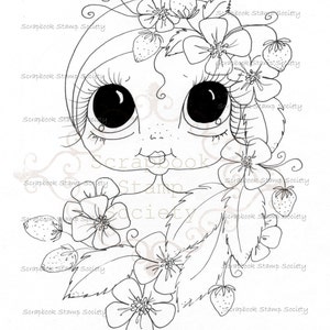 INSTANT DOWNLOAD Digital Digi Stamps Big Eye Big Head Dolls Digi My Besties Garden Besties IMG733 By Sherri Baldy image 1