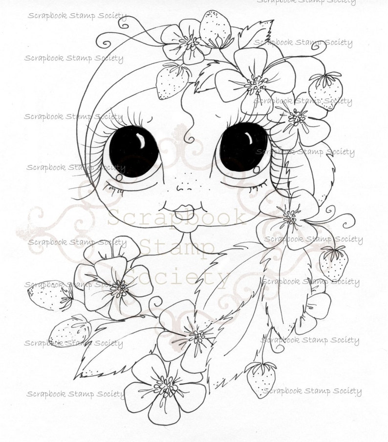 INSTANT DOWNLOAD Digital Digi Stamps Big Eye Big Head Dolls Digi My Besties Garden Besties IMG733 By Sherri Baldy image 1