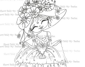 INSTANT DOWNLOAD Digital Digi Stamps Big Eyed  Besties Big Head Dolls fancy pants all dressed up Digi By Sherri Baldy