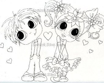 INSTANT DOWNLOAD Digital Digi Stamps Big Eye Big Head Dolls Digi IMG557 By Sherri Baldy