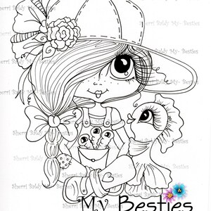 DOWNLOAD INSTANTÂNEO Digital Digi Stamps Wild Child Daisy Do All Besties "Fishing Friends Besties img070 Bonecas