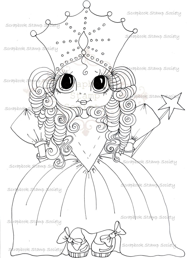 INSTANT DOWNLOAD Digital Digi Stamps Big Eye Big Head Dolls Digi Besties IMG623 By Sherri Baldy image 1