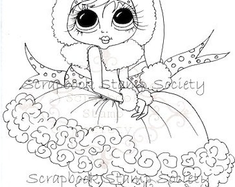 INSTANT DOWNLOAD Digital Digi Stamps Snow Baby Big Eyed  Besties Big Head Dolls Digi By Sherri Baldy