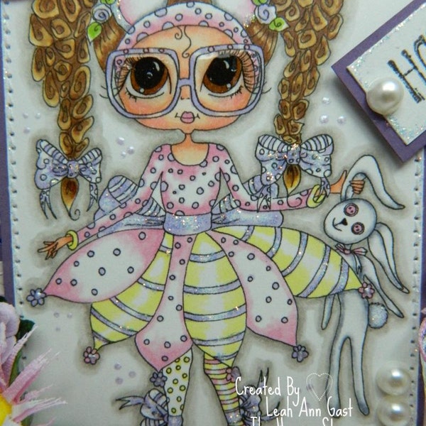 INSTANT DOWNLOAD Digital Digi Stamps Big Eye Big Head Dolls Digi IMG576 By Sherri Baldy