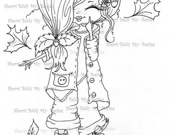 INSTANT DOWNLOAD Digi Stamps Big Eye Big Head Dolls Digi Bestie Img4262 By Sherri Baldy