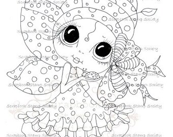 INSTANT DOWNLAOD Digital Digi Stamps Big Eye Big Head Dolls Digi  My - Besties Dot To Dot  IMG691 By Sherri Baldy