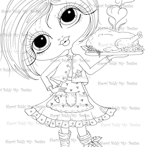 SOFORTIGER DOWNLOAD Digitale Digi Stamps Big Eye Big Head Puppen Digi Made With Love Besties von Sherri Baldy