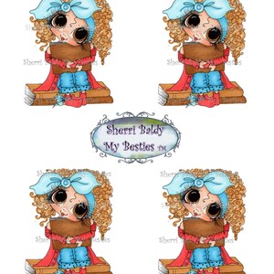Descarga instantánea dEC 1 Bestie 3D Decoupage Besties Big Head Dolls Digi por Sherri Baldy