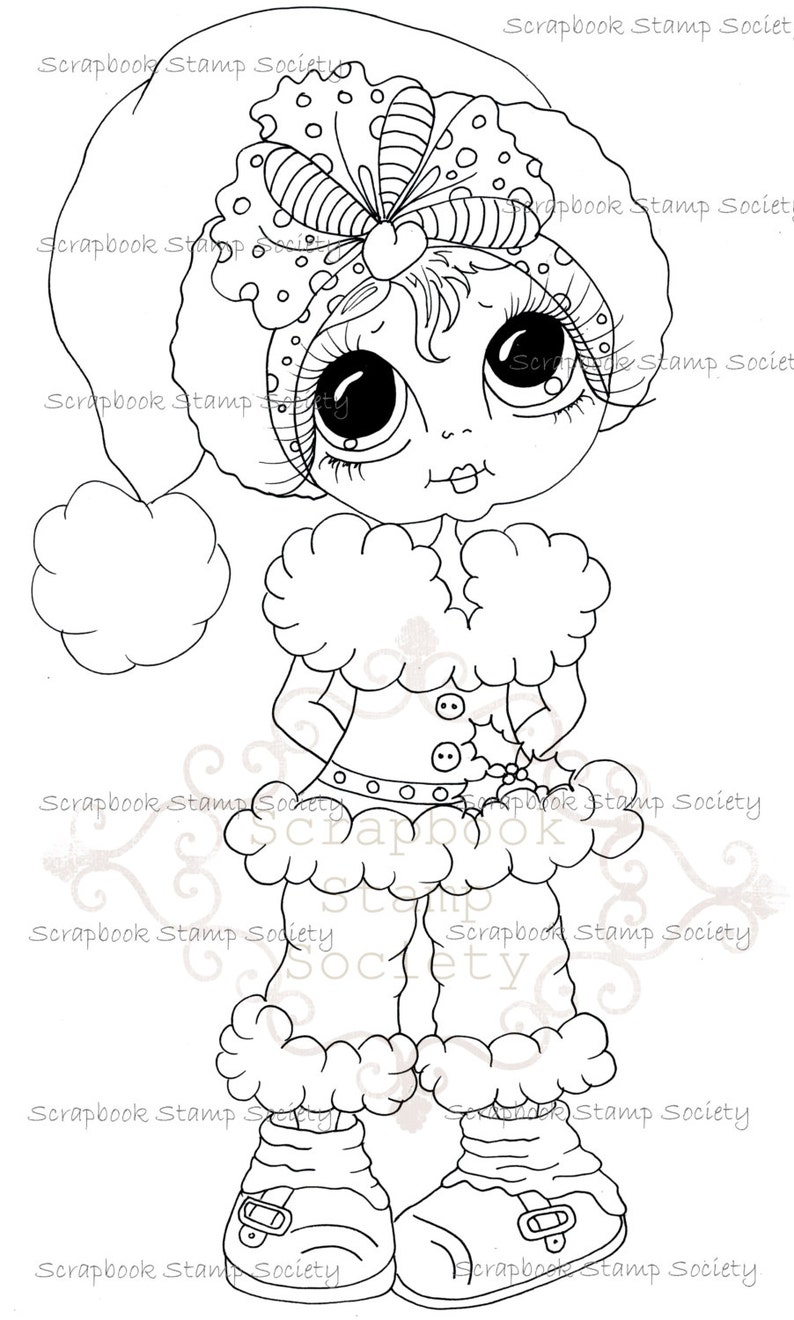 INSTANT DOWNLOAD Digital Digi Stamps Big Eye Big Head Dolls Messy Bessy IMG833 My Besties By Sherri Baldy image 1