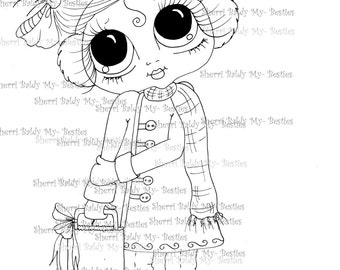 INSTANT DOWNLOAD Digital Digi Stamps Big Eye Big Head Dolls Img0942 Bestie By Sherri Baldy