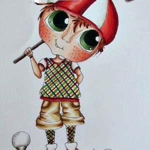 INSTANT DOWMLOAD Digital Digi Stamps Big Eye Big Head Dolls Digi Img579 Best Besties Forever By Sherri Baldy
