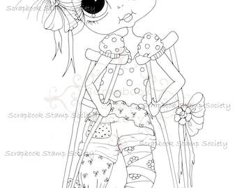 INSTANT DOWNLOAD Digital Digi Stamps Big Eye Big Head Dolls Digi  IMG766 By Sherri Baldy