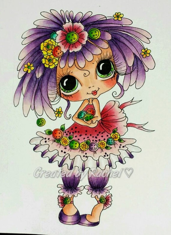 INSTANT DOWNLOAD Digital Digi Stamps Big Eye Big Head Dolls Digi My Besties remiximg 941 Dee Dee Dimples By Sherri Baldy