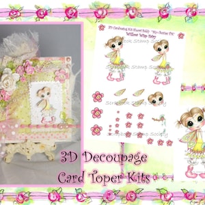 INSTANT DOWNLOAD Digital Digi Stamps Willow Wisp Fairy 3D Decoupage kit Besties Big Head Dolls Digi By Sherri Baldy