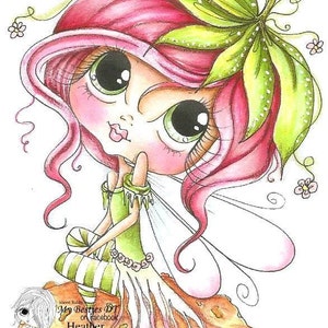 INSTANT DOWNLOAD Digital Digi Stamps Big Eye Big Head Dolls NEW My Besties img790 Fairy Bestie By Sherri Baldy image 1