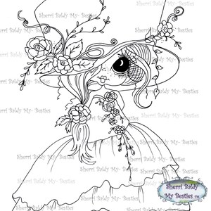 INSTANT DOWNLOAD Digital Digi Stamps Big Eye Big Head Dolls Digi Josephina By Sherri Baldy image 2