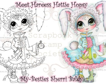 INSTANT DOWNLOAD Digital Digi Stamps Big Eye Big Head Dolls Digi  My - Besties  IMG661 By Sherri Baldy