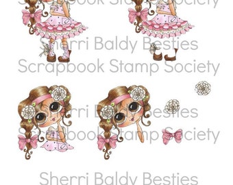 Instant Download Ashley Isabella Bestie 3D Decoupage kit Besties Big Head Dolls Digi By Sherri Baldy