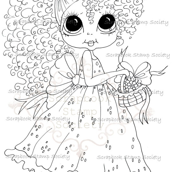 INSTANT DOWNLOAD Digital Digi Stamps Big Eye Big Head Dolls Digi Banana Pie Besite  By Sherri Baldy