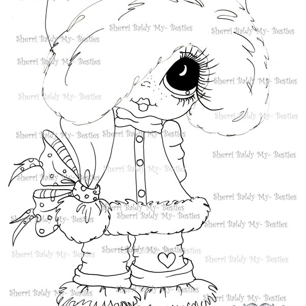 INSTANT DOWNLOAD Digital Digi Stamps Big Eye Big Head Dolls Messy Bessy My Besties Digi Img392 By Sherri Baldy