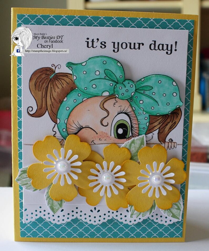 INSTANT DOWNLOAD Digital Digi Stamps Big Eye Big Head Dolls Bestie New Bestie Peek A Boo Wink My Besties Bowzs By Sherri Baldy