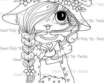 INSTANT DOWNLOAD Digital Digi Stamps Big Eye Big Head Dolls Digi Bestie Love Letters By Sherri Baldy