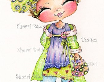 INSTANT DOWNLOAD Digital Digi Stamps Big Eye Big Head Dolls Bestie New Bestie Trudy My Besties By Sherri Baldy