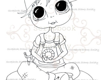 INSTANT DOWNLOAD Digital Digi Stamps Boy Birthstone Bestie Big Eye Big Head Dolls  My Besties Digi IMG731 By Sherri Baldy