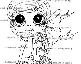 INSTANT DOWNLOAD Digital Digi Stamps Big Eye Big Head Dolls Digi  My - Besties  IMG802 By Sherri Baldy