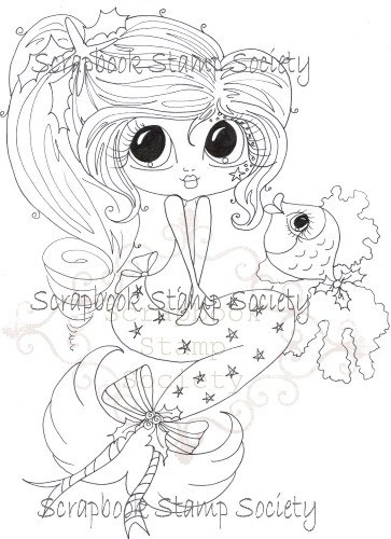 INSTANT DOWNLOAD Digital Digi Stamps Big Eye 441 Besties Big Head Dolls Digi By Sherri Baldy image 1