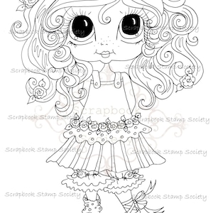 INSTANT DOWNLOAD Digital Digi Stamps Big Eye Big Head Dolls Digi My Besties IMG725 By Sherri Baldy image 1