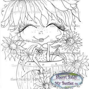 INSTANT DOWNLOAD digitale Digi Stamps Big Eye Big Head Dolls NIEUW My Besties img830 door Sherri Baldy afbeelding 4