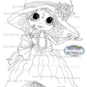 INSTANT DOWMLOAD Digital Digi Stamps Big Eye Big Head Dolls Digi Img069 Best Besties Forever By Sherri Baldy