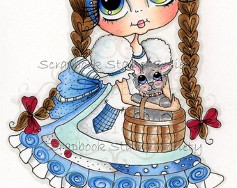 INSTANT DOWNLOAD Digital Digi Stamps Big Eye Big Head Dolls Digi   Besties Besties Of Oz IMG639 By Sherri Baldy