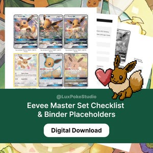 Evoli Englisches Master Set Checklist & Ordner Platzhalter (Digitaler Download)