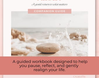 Grounded Reset Workbook | Goal Clarity, Personal Growth Planner (Digital Download)