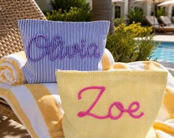 Custom Cosmetic Pouch Custom Rope Name Embroidery Bridesmaid Wedding Favor Travel Organizer Accessory