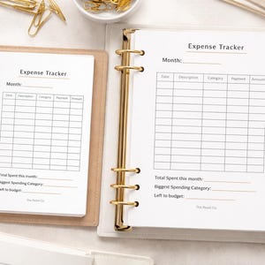 Minimal Expense Tracker Printable | A6 & US Letter Finance Planner ...