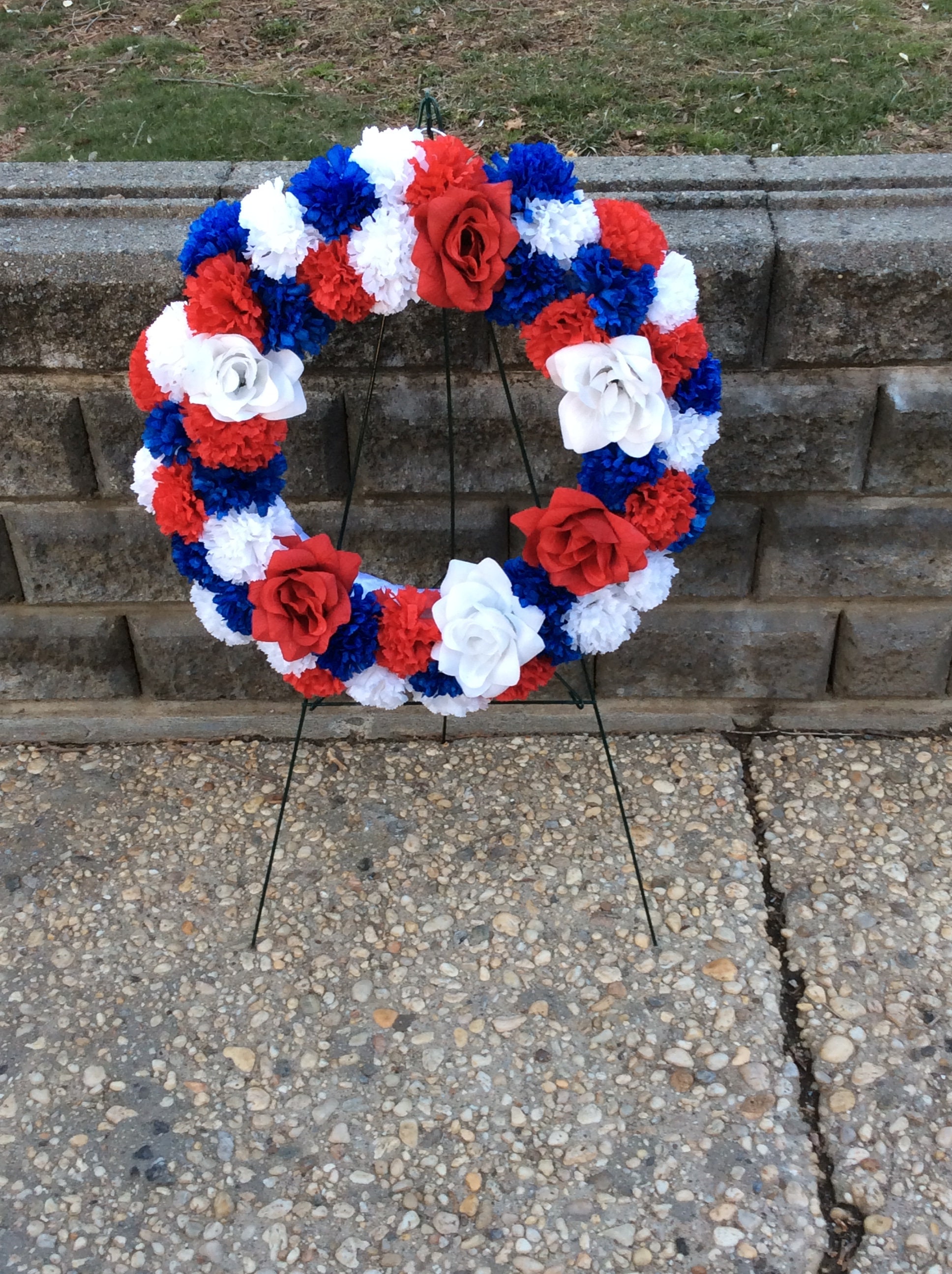 Soldiers Wreath, Patriotic Flowers, Military Wreath, Cemetery Flowers