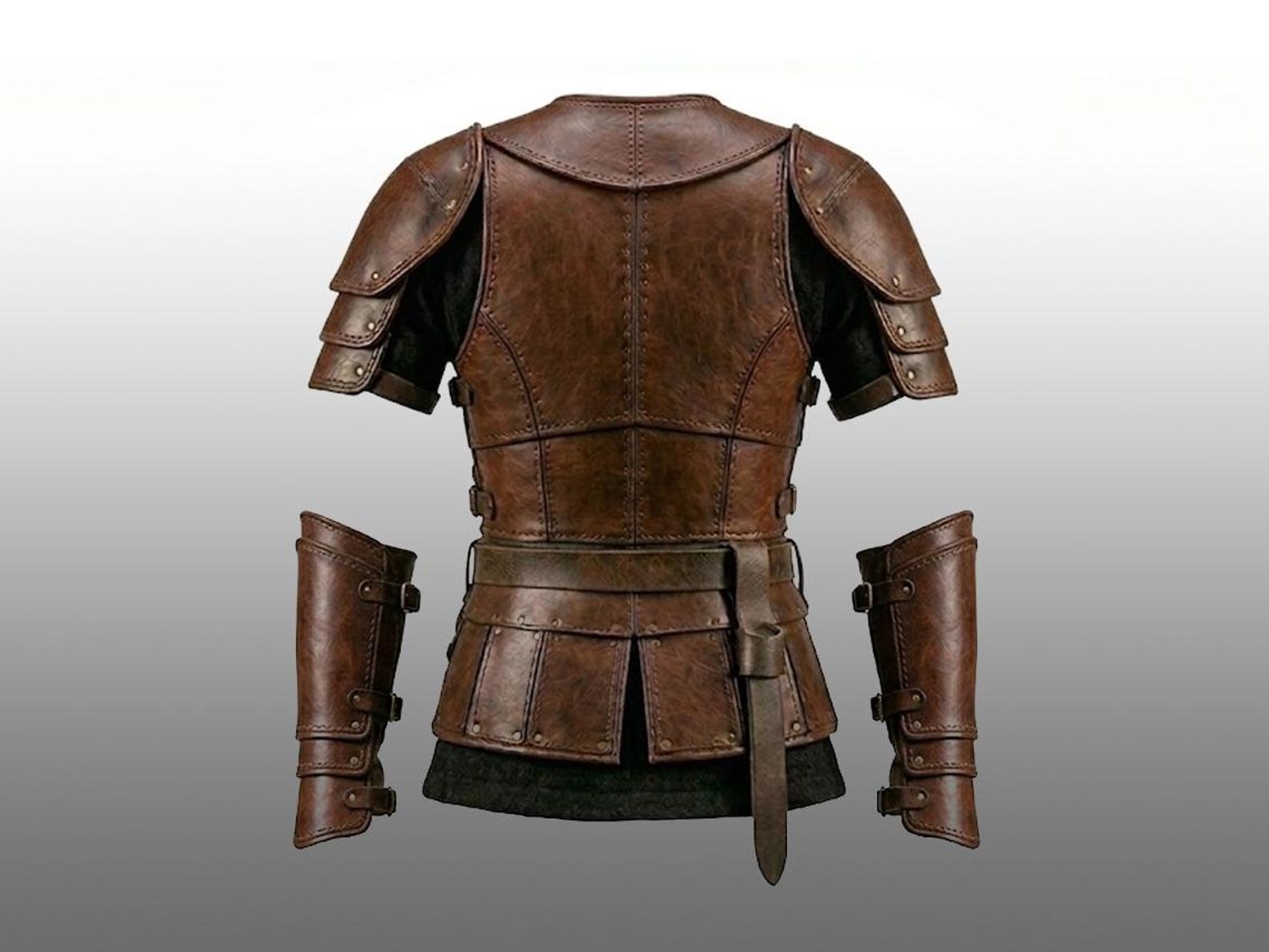 Medieval Leather Warrior Armor Set – Viking LARP Cosplay Costume ...