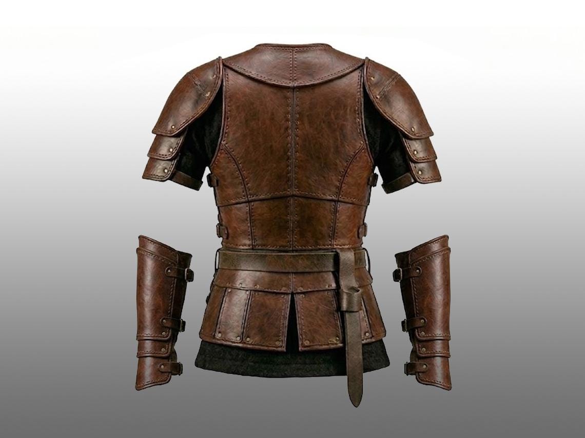 Medieval Leather Warrior Armor Set – Viking LARP Cosplay Costume ...