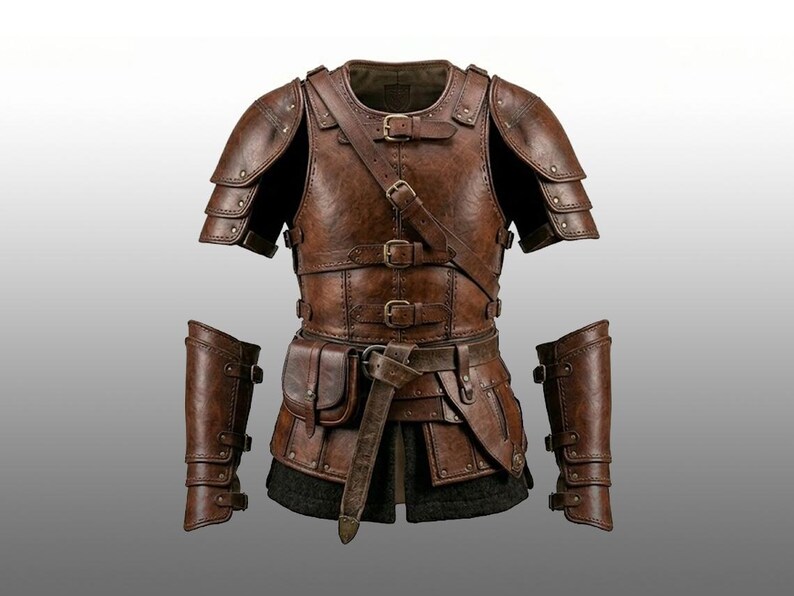 Medieval Leather Warrior Armor Set – Viking LARP Cosplay Costume ...