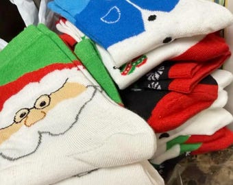 30 Pairs Of Christmas And Winter Socks Wholesale Set, Warm And Cold Resistant Santa Claus, Reindeer, Snowflakes, Happy New Year, Christmas